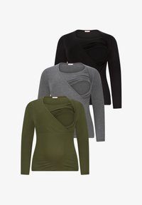 Ausgewählt, schwarz/khaki/dunkelgrau