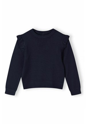 FRILL SLEEVES - Stickad tröja - navy