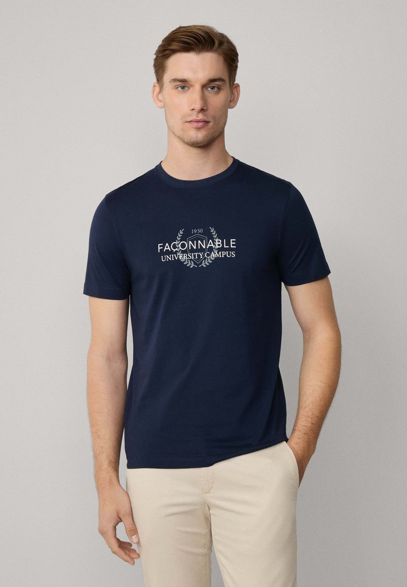 Façonnable UNIVERSITY - Camiseta estampada - marine blue