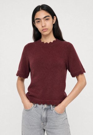 VILA, VINIKOLINA O-NECK 2/4 KNIT TOP - NOOS - T-shirts basic - port royale