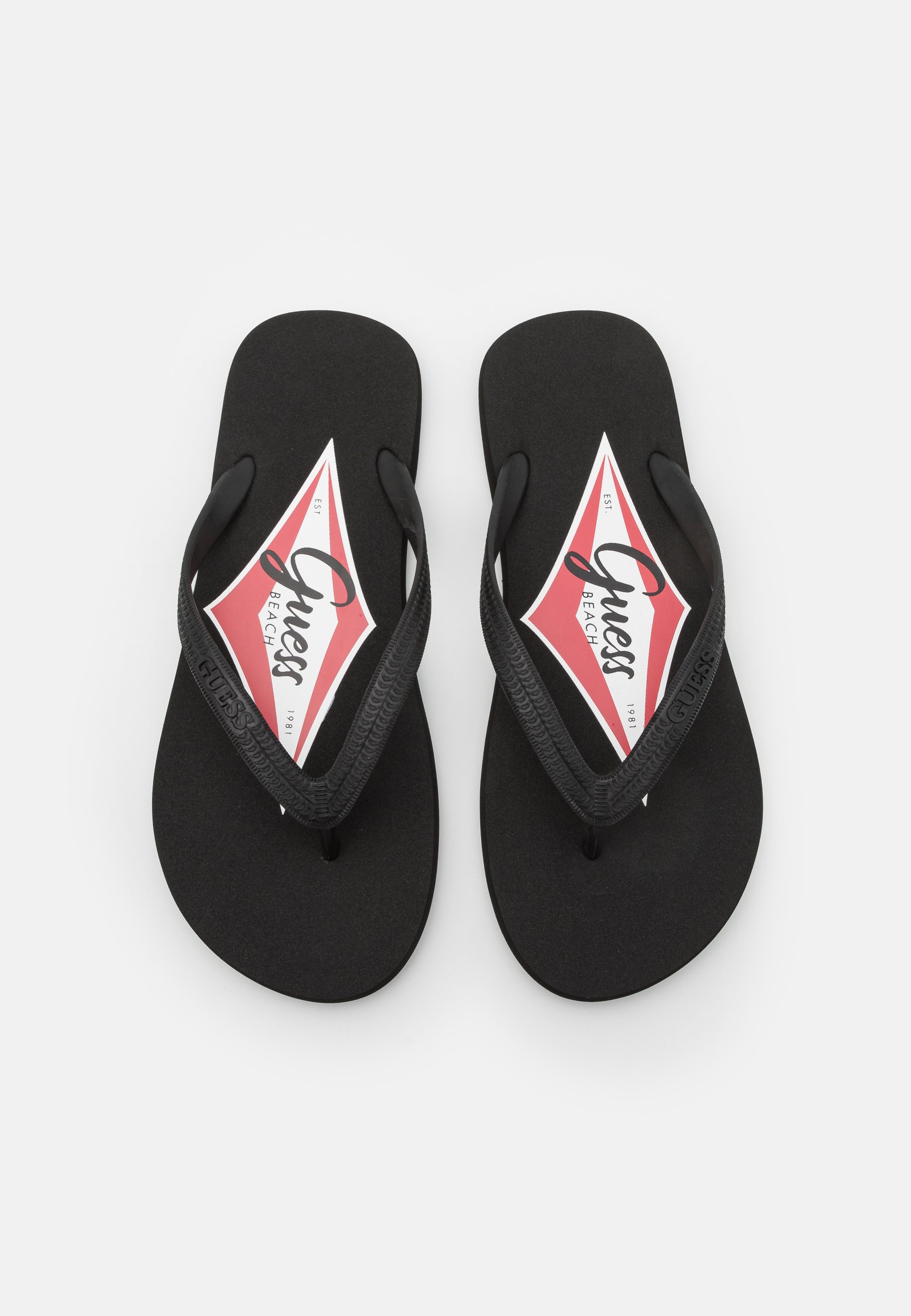 Guess Teenslippers - jet black/Zwart - Zalando.nl
