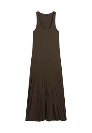 Massimo Dutti, MIDI DRESS WITH PUFFED DETAIL - Maxikleid - khaki