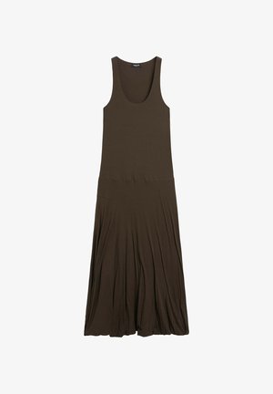 Massimo Dutti, MIDI DRESS WITH PUFFED DETAIL - Maxi-jurk - khaki