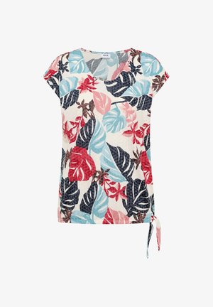 Cecil, T-SHIRT IN AUSBRENNER-OPTIK - T-shirt con stampa - light alabaster white