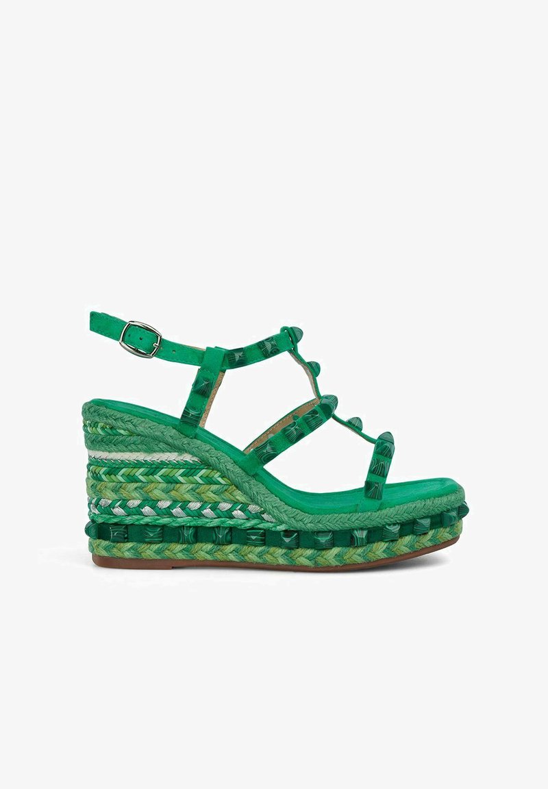 Alma en Pena Sandali con zeppa - verde oscuro