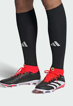 adidas Performance PREDATOR 24 LEAGUE FIRM GROUND - Firm-ground football boots - core black cloud white solar red
