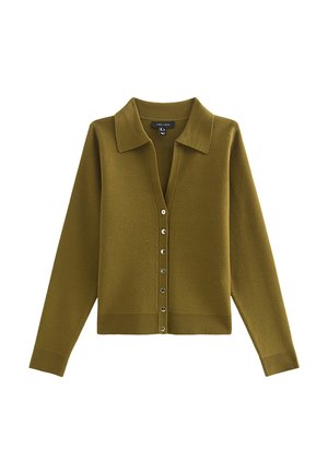 New Look, COMPACT  COLLARED CARDIGAN - Strickjacke - green