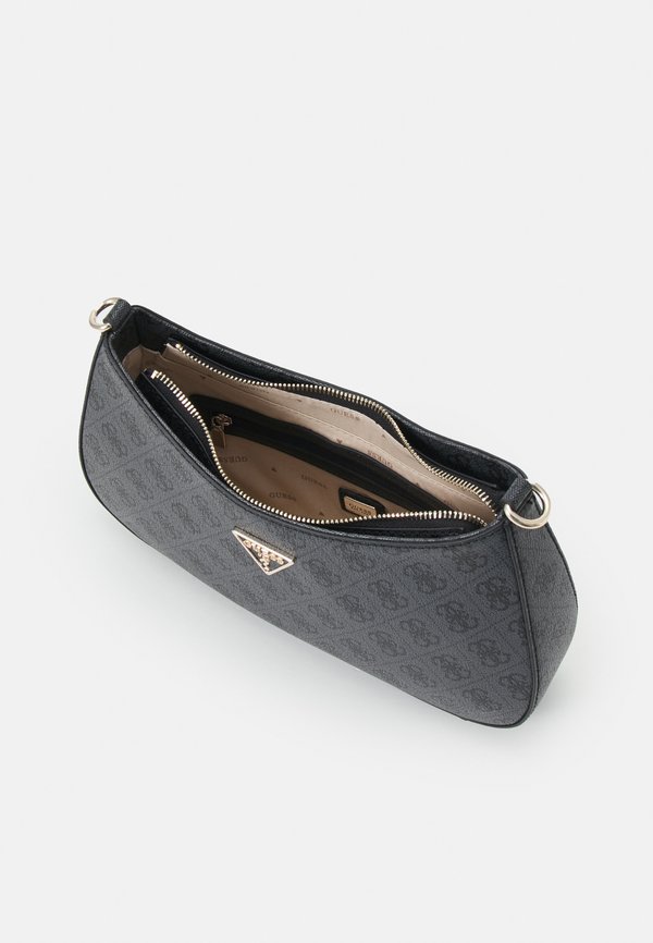 NOELLE TOP ZIP SHOULDER BAG - Handbag - coal logo3