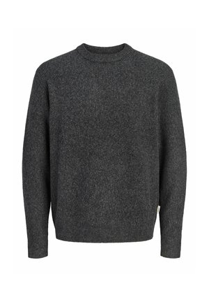 Jack & Jones, KNITTED PULLOVER PLAIN KNITTED PULLOVER - Pullover - black