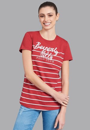 T-shirt med print - red