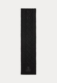 Lauren Ralph Lauren EMBROIDERED METALLIC CABLE-KNIT SCARF - Sjal - black/black