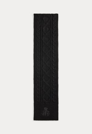 Lauren Ralph Lauren EMBROIDERED METALLIC CABLE-KNIT SCARF - Šalle - black/black