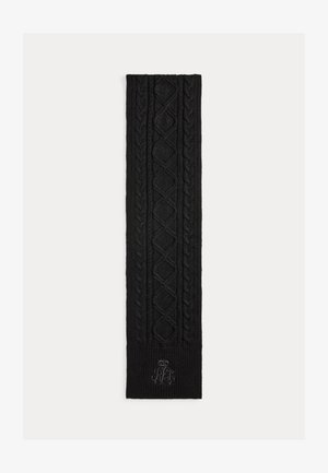 Lauren Ralph Lauren EMBROIDERED METALLIC CABLE-KNIT SCARF - Šalle - black/black