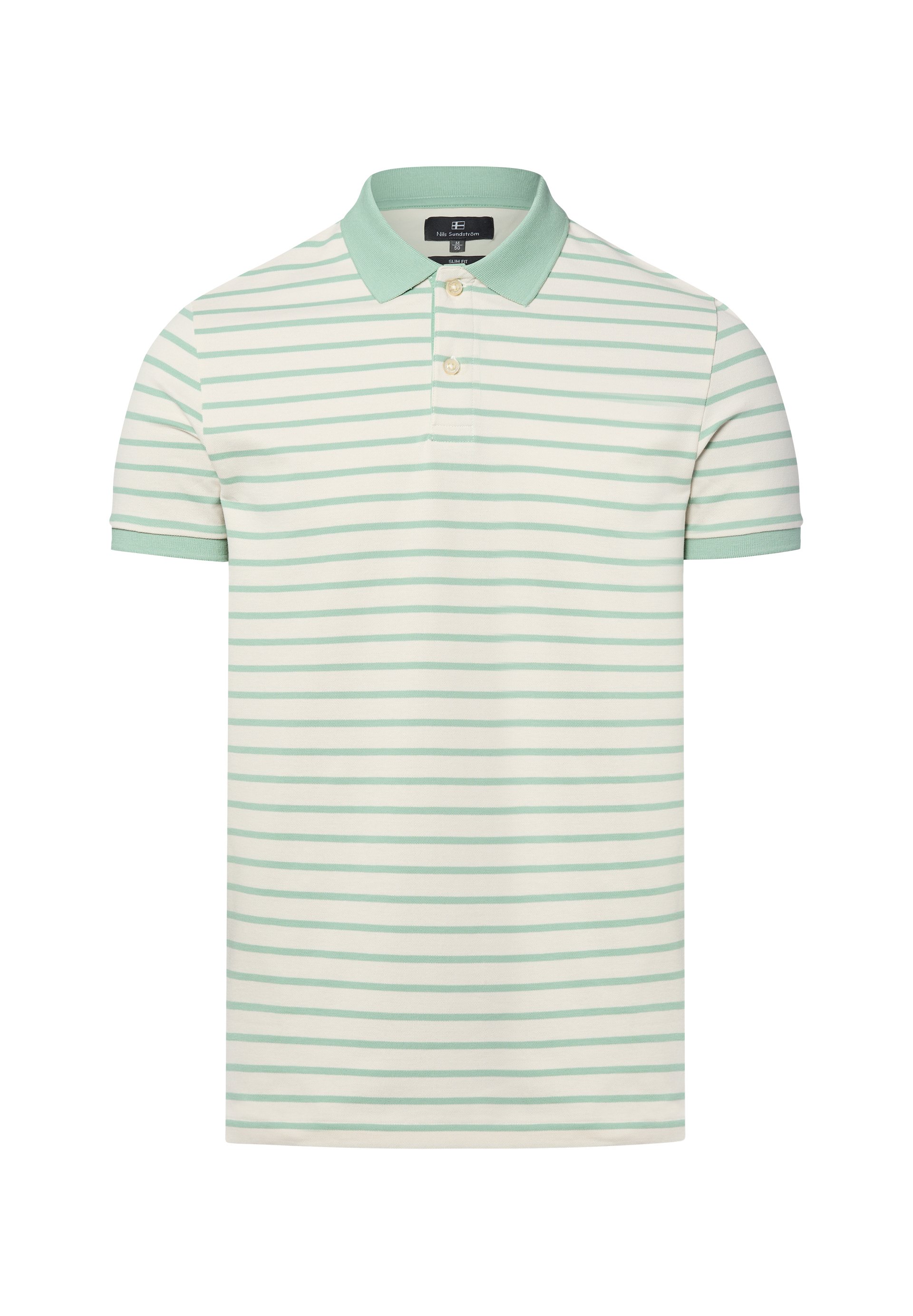 Nils Sundström NILS SUNDSTRÖM Polo shirt kitt lind/white Zalando