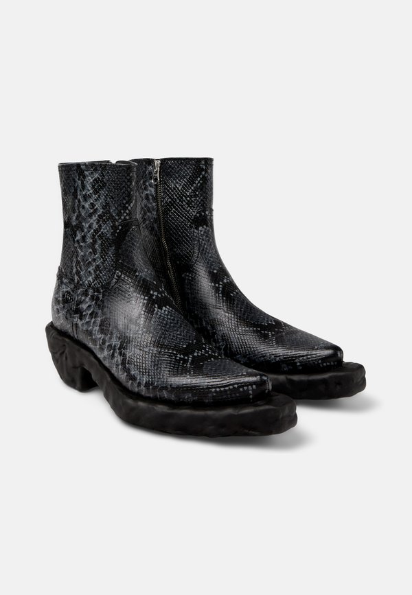 VENGA - Platform ankle boots - grau schwarz3