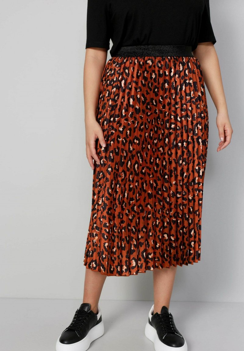 MIAMODA Faltenrock - cognac