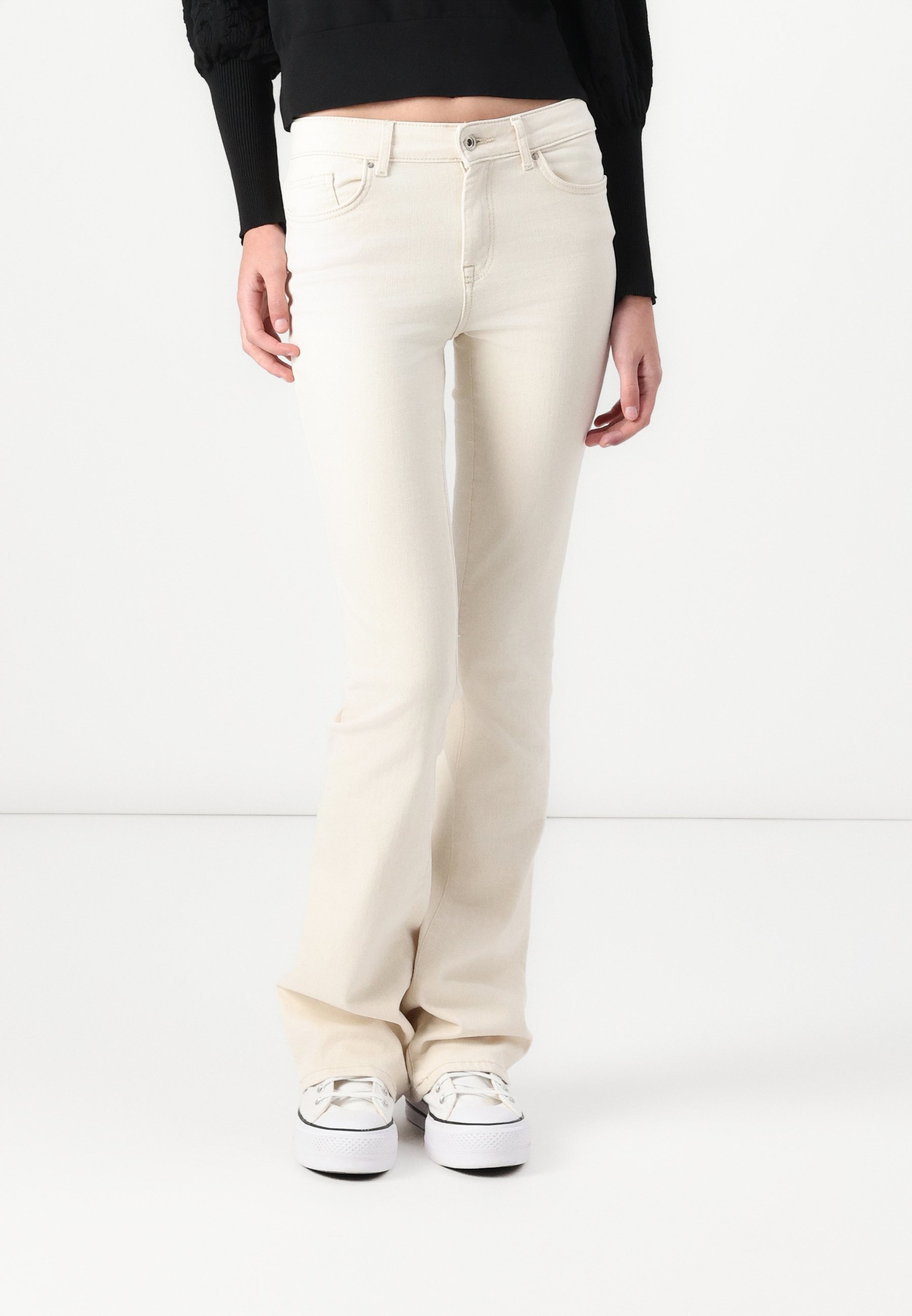 ONLY Jeans voor dames Onlblush Life Mid Flared Bb Dot019 Noos, ecru, XS/30L