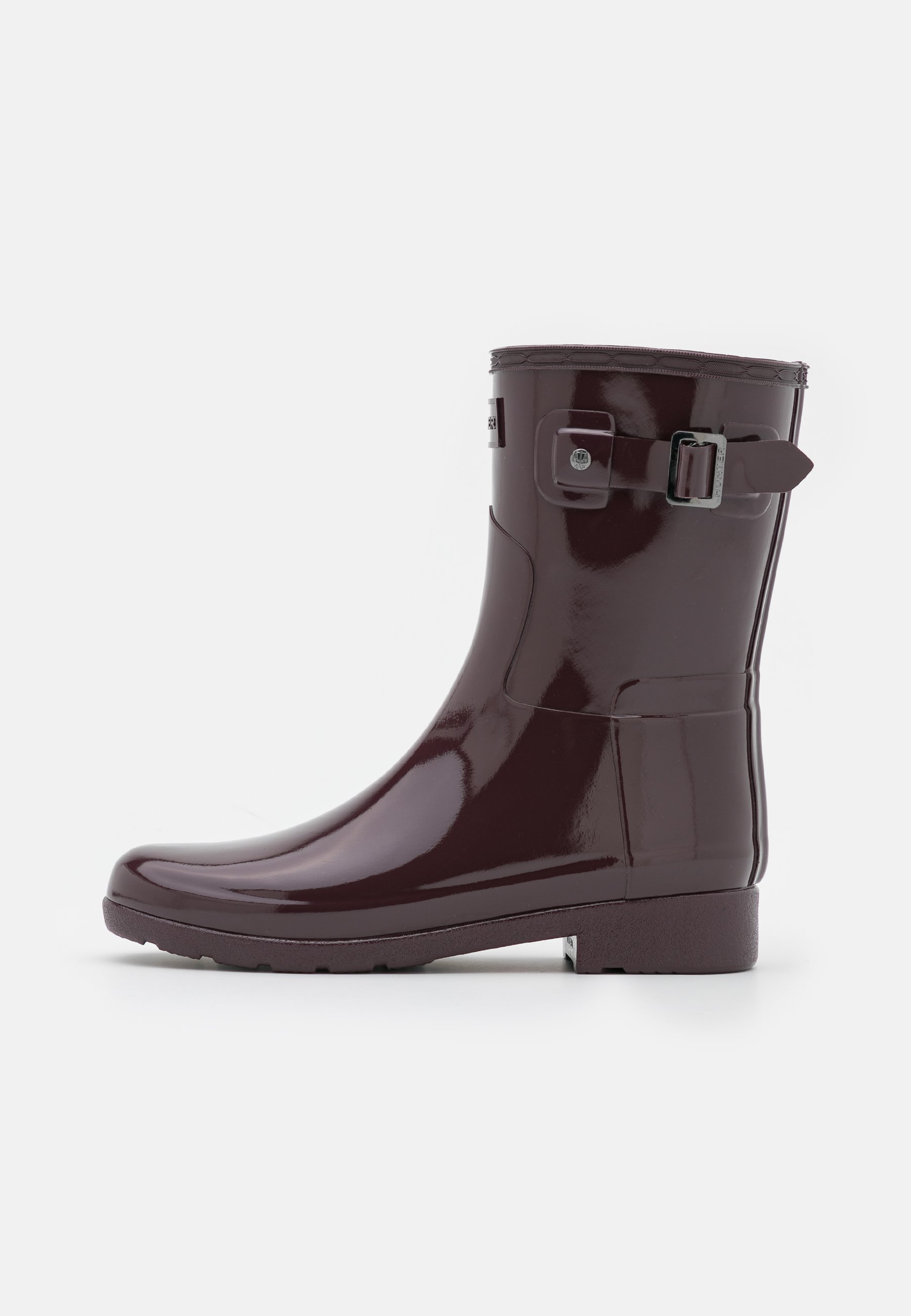 Hunter ORIGINAL REFINED SHORT GLOSS - Botas de agua - cherry/rojo oscuro -  Zalando.es
