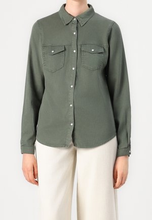 Button-down blouse - green