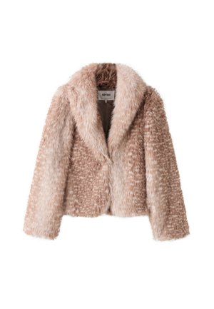 Stradivarius, FAUX FUR LAPEL JACKET - Veste d'hiver - brown