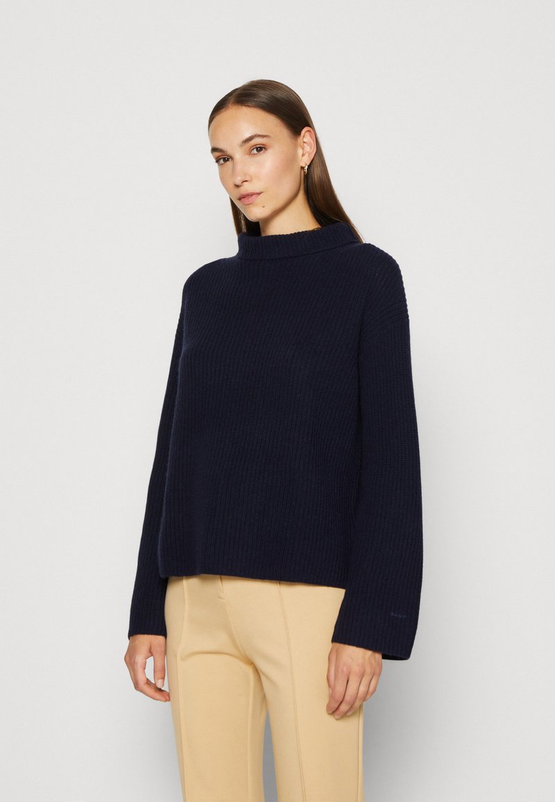 GANT STAND COLLAR Jumper evening blue/dark blue Zalando.ie