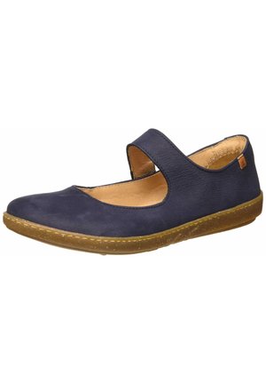 Ankle strap ballet pumps - blau