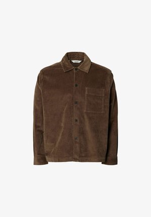Selected, OVERSHIRT CORDUROY - Chemise - chocolate chip