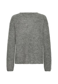 ICHI KAMARA - Vesta na kopčanje - dark grey melange