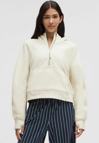 SCUBA HALF-ZIP - Kapucnis pulóver - light ivory