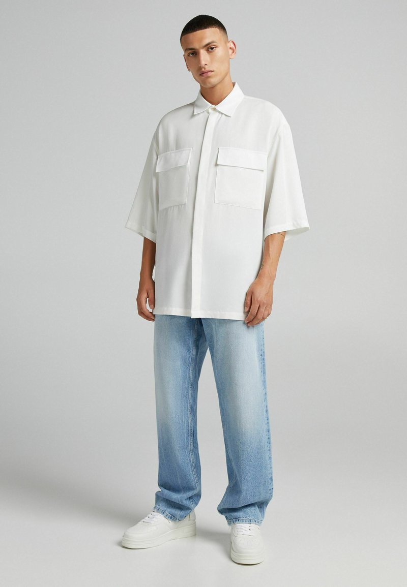 Bershka Straight leg jeans blauw denim/bluedenim