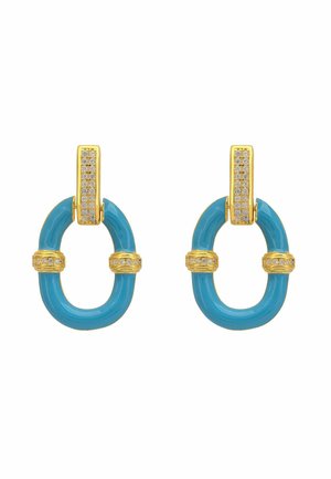 OVAL DROP - Earrings - blue