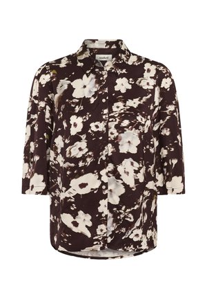 Soaked in Luxury, SLCLERO PRINTED SHORT SLEEVE - Chemisier - brown flower print