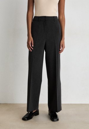 PANTS WITH OPENINGS ON THE BOTTOM - Kalhoty - anthracite