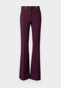 PANT FIT AND FLARE - Bukser - melanzana scuro