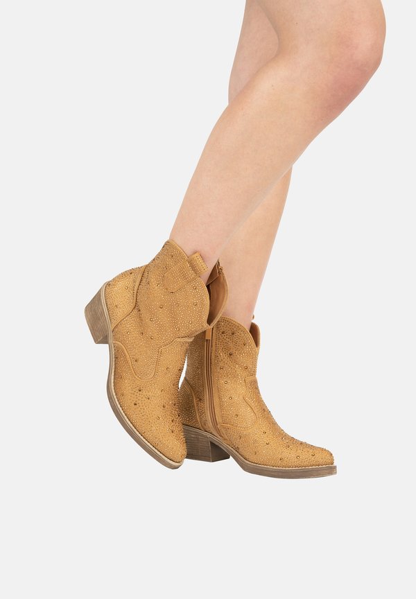 Cowboy-/Bikerstiefelette - braun