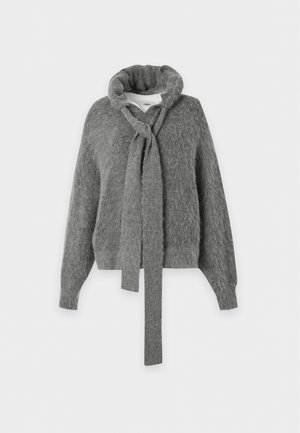 CLOSED, HOODY WITH BOW TIE - Jumper - dark grey melange