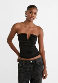 Stradivarius - Top - black Miniaturna slika 1