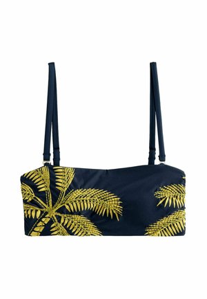 REGULAR FIT  - BANDEAU - Bikiniyläosa - navy lime embroidered palm