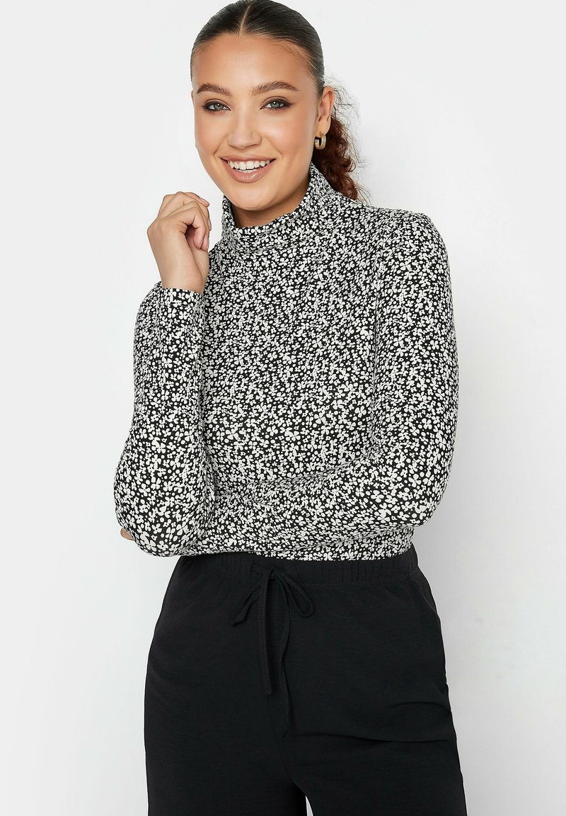 Maglietta Donna Maniche Lunghe SUPERMOM Top Devine – Tessuto Rete Elasticizzato, Stampa Retrò, Spalle Scoperte