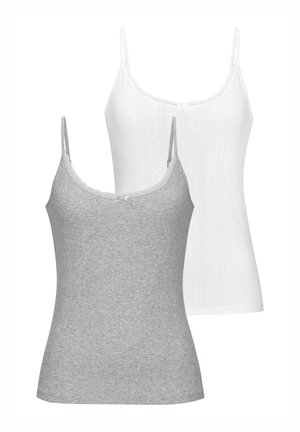 2 PACK - Top - grey/white