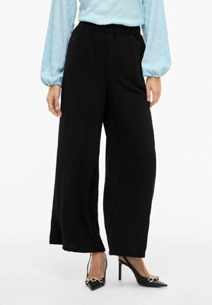 VIRELLA WIDE - Pantaloni - black