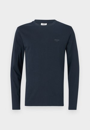 Langærmet t-shirt i mørk navy bomuld med rund hals. Har et subtilt "JOOP! JEANS"-logo på brystet. Glat tekstur og enkelt design.