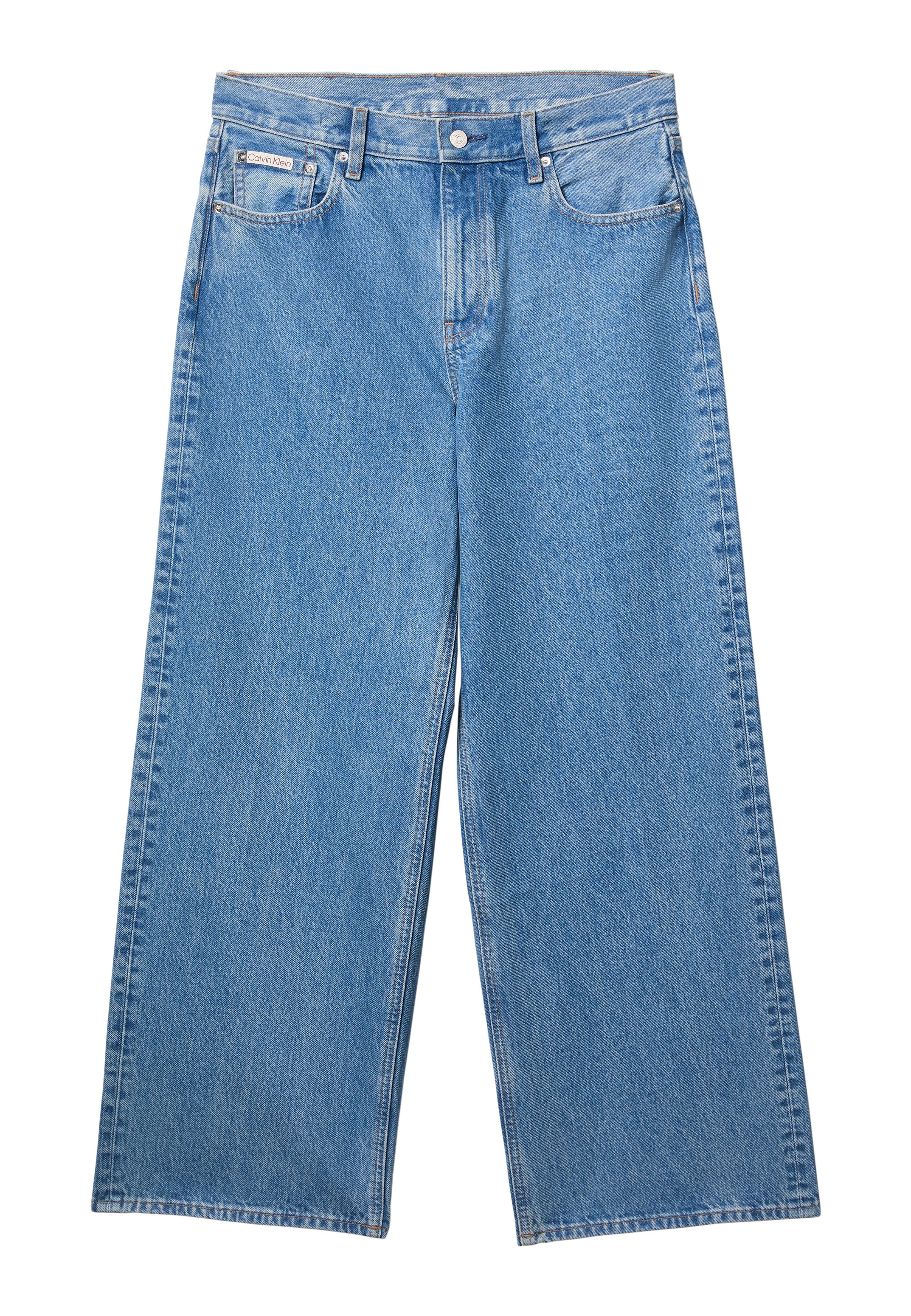 Calvin Klein Jeans LOW RISE - Wide leg - coastal blue