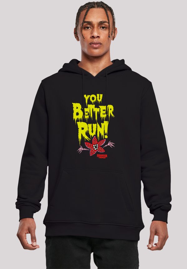 STRANGER THINGS YOU BETTER RUN NETFLIX TV SERIES - Kapuzenpullover - schwarz
