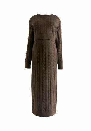 REGULAR FIT - MATERNITY NURSING  - Strickkleid - chocolate brown