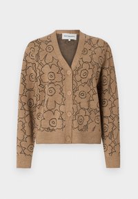 Marimekko EILINEN PIIRTO UNIKKO CARDIGAN - Cardigan - beige/black
