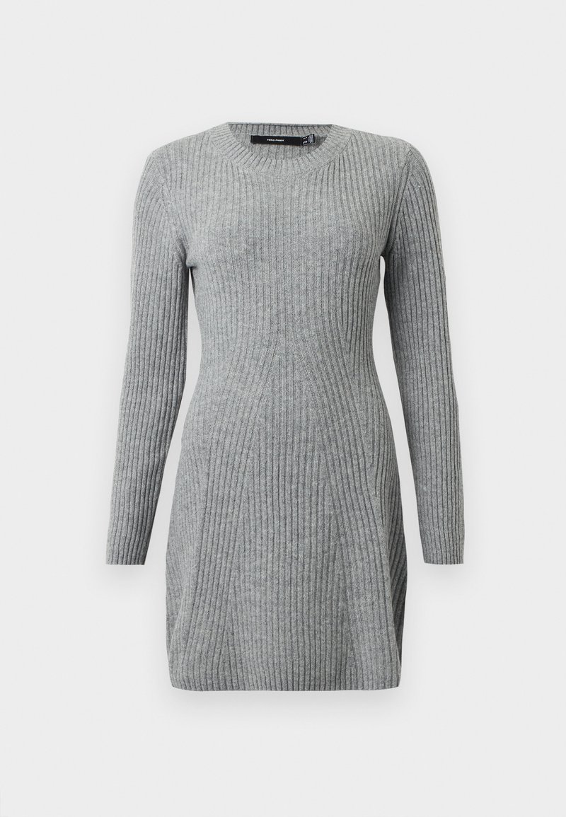 Vero Moda Gebreide jurk grijs gemêleerd