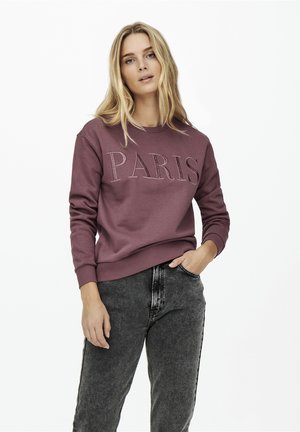 JDY JDYPARIS LS EMB JRS - Športni pulover - rose brown
