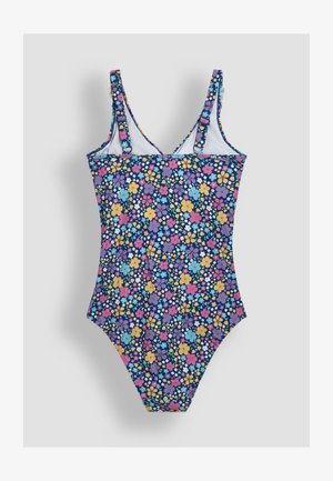 JoJo Maman Bébé, MATERNITY FIT FLORAL PRINT FRILL - Maillot de bain - navy