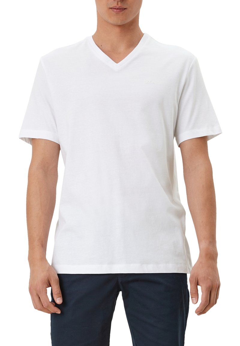 Herren T-Shirts basic | s.Oliver À IMPRIMÉ LOGO T-Shirt basic white/weiß - GG04683 Herren T-Shirts basic | s.Oliver À IMPRIMÉ LOGO T-Shirt basic white/weiß - GG04683